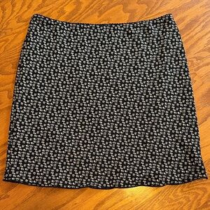 NWOT John Galt Brandy Melville Black and White Floral Mini Skirt